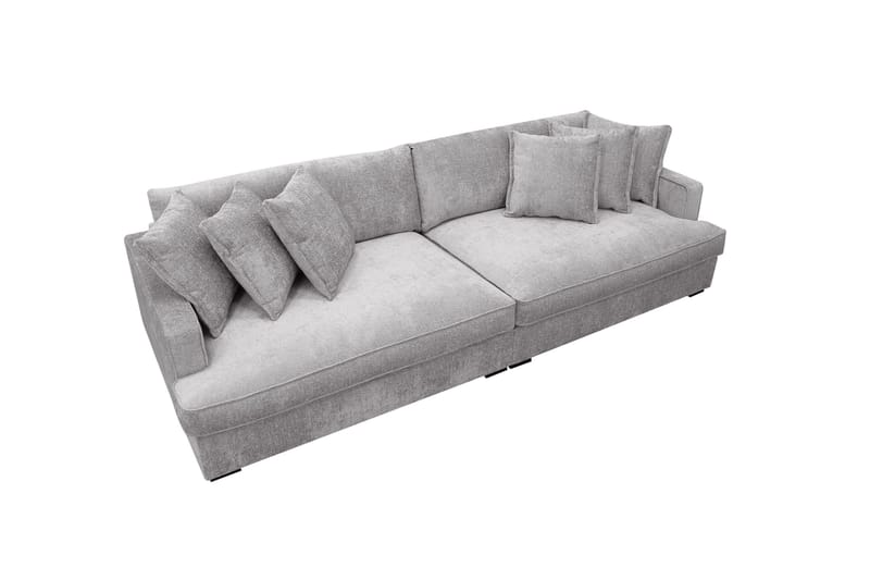 Rossita Lyx 4-sits Extra djup Soffa i Chenille - Grå - Möbler - Soffa - 4 sits soffa