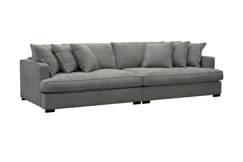 Rossita Lyx 4-sits Extra djup Soffa i Chenille - Grå - Möbler - Soffa - 4 sits soffa