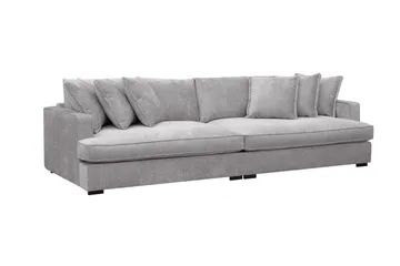 Rossita Lyx 4-sits Extra djup Soffa i Chenille - Grå - Möbler - Soffa - 4 sits soffa