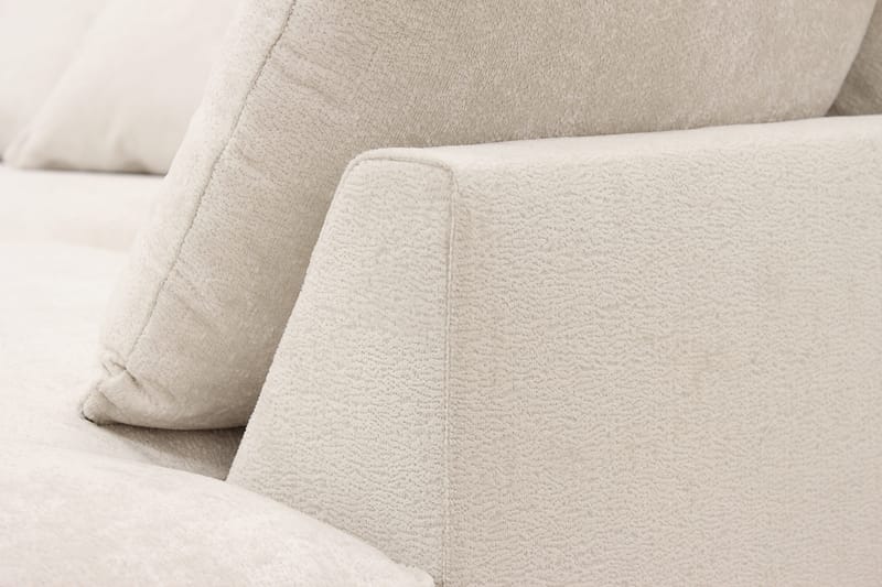 Rossita Lyx 5-sits Högervänd U-formad Extra djup Soffa med Divan och Schäslong i Chenille - Beige - Möbler - Soffa - U-soffa