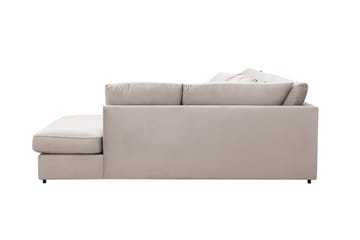 Rossita Lyx 5-sits Högervänd U-formad Extra djup Soffa med Divan och Schäslong i Sammet - Beige - Möbler - Soffa - U-soffa