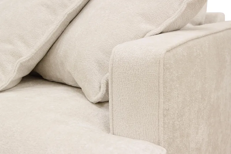 Rossita Lyx 5-sits Vänstervänd U-formad Extra djup Soffa med Divan och Schäslong i Chenille - Beige - Möbler - Soffa - U-soffa