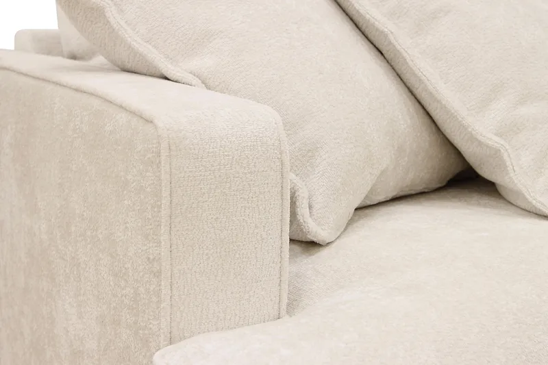 Rossita Lyx 6-sits Högervänd U-formad Extra djup Soffa med Divan och Schäslong i Chenille - Beige - Möbler - Soffa - U-soffa
