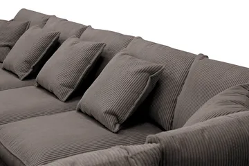 Rossita Lyx 6-sits Högervänd U-formad Extra djup Soffa med Divan och Schäslong i Manchester - Mörkgrå - Möbler - Soffa - U-soffa