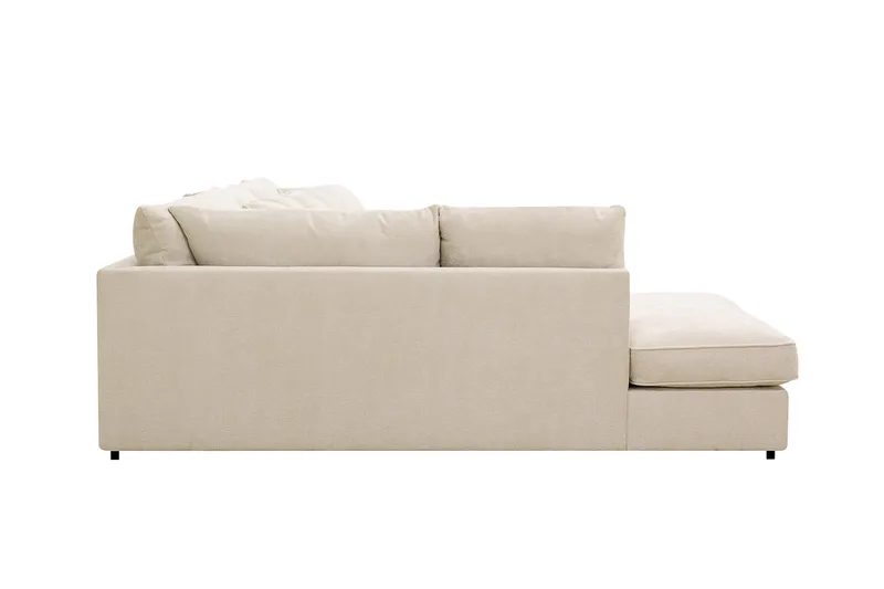 Rossita Lyx 6-sits Vänstervänd U-formad Extra djup Soffa med Divan och Schäslong i Chenille - Trenza 06, Beige Chenille - Möbler - Soffa - U-soffa