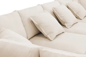 Rossita Lyx 6-sits Vänstervänd U-formad Extra djup Soffa med Divan och Schäslong i Manchester - Beige - Möbler - Soffa - U-soffa