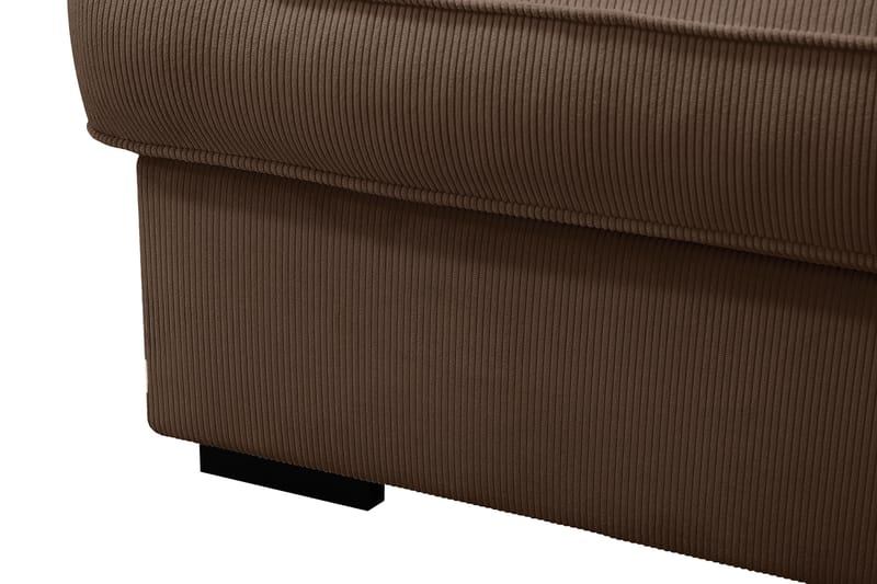 Rossita Lyx 6-sits Vänstervänd U-formad Extra djup Soffa med Divan och Schäslong i Manchester - Mörkbrun - Möbler - Soffa - U-soffa
