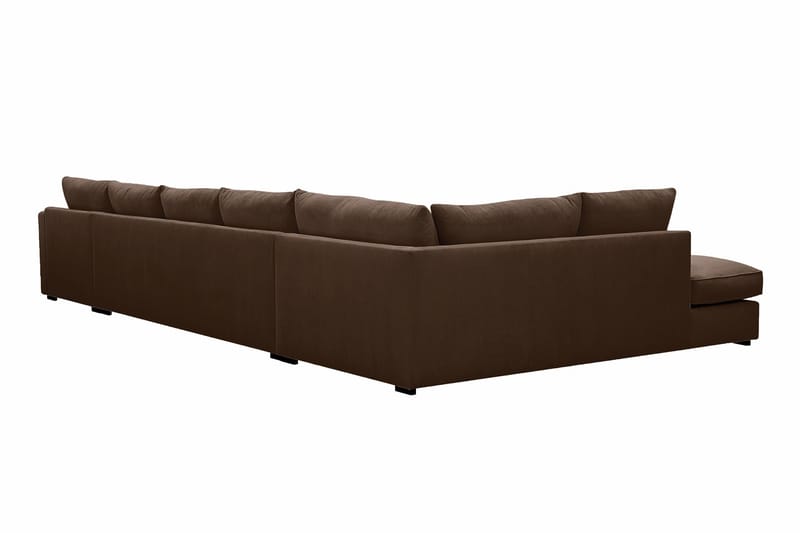 Rossita Lyx 6-sits Vänstervänd U-formad Extra djup Soffa med Divan och Schäslong i Manchester - Mörkbrun - Möbler - Soffa - U-soffa