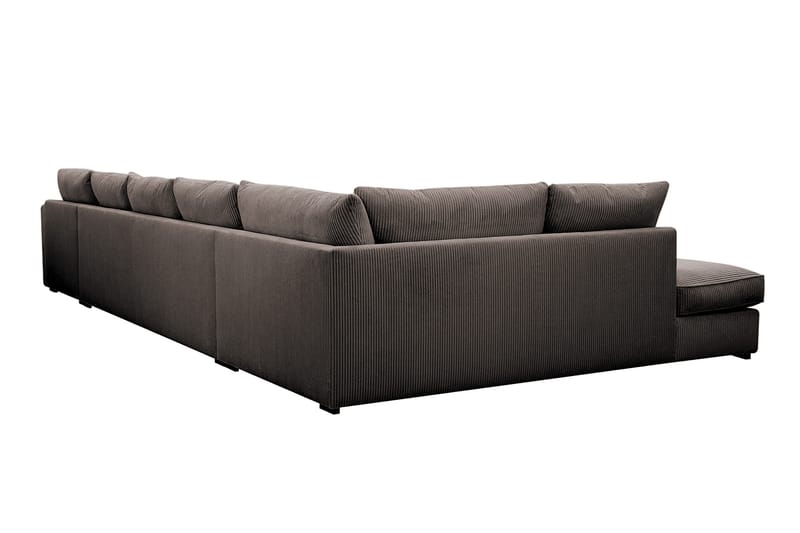 Rossita Lyx 6-sits Vänstervänd U-formad Extra djup Soffa med Divan och Schäslong i Manchester - Mörkgrå - Möbler - Soffa - U-soffa