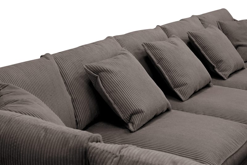Rossita Lyx 6-sits Vänstervänd U-formad Extra djup Soffa med Divan och Schäslong i Manchester - Mörkgrå - Möbler - Soffa - U-soffa
