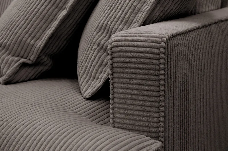 Rossita Lyx 6-sits Vänstervänd U-formad Extra djup Soffa med Divan och Schäslong i Manchester - Taupe - Möbler - Soffa - U-soffa