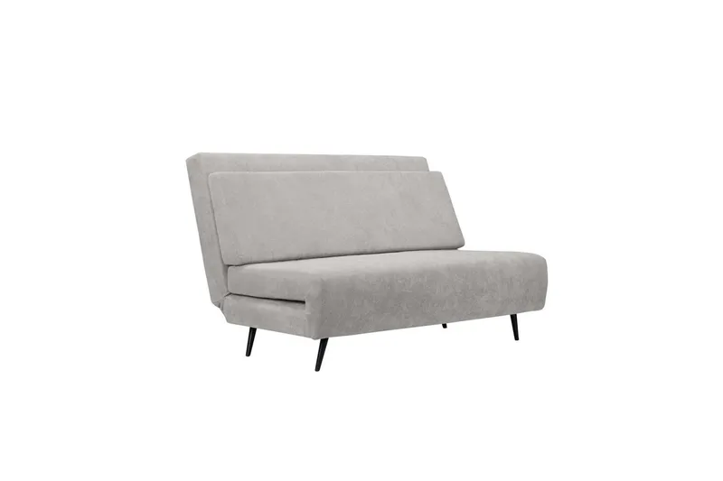 Sängsoffa Mallory Ljusgrå, Linnetyg/Metall/Trä, Ljusgrå, Linnetyg/Metall/Trä
