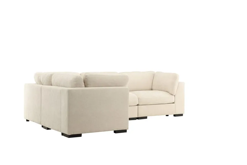 Salerno 4-sits L-formad Hörnsoffa i Tyg - Beige - Möbler - Soffa - Hörnsoffa