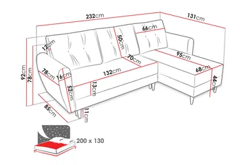 Bornalle Bäddsoffa - Grå - Möbler - Soffa - Bäddsoffa - Bäddsoffa divan