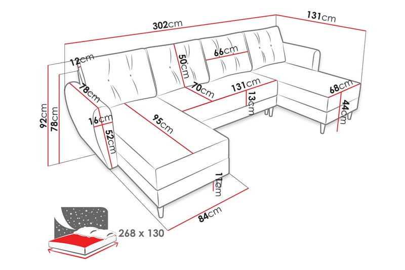 Bornalle Bäddsoffa - Grå - Möbler - Soffa - Bäddsoffa - Bäddsoffa divan