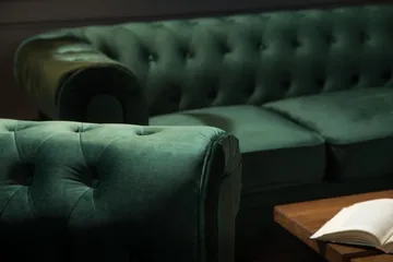 Chesterfield Lyx 3 sits Sammetssoffa - Djup soffa - Grön - Möbler - Soffa - Sammetssoffa