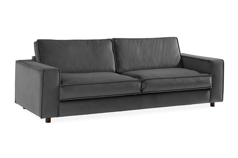 Cloudia Sammetssoffa 4-sits - Ljusgrå - Möbler - Soffa - Sammetssoffa