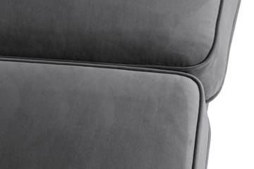 Howard soffa utan divan & schäslong Bloomington Howard Classic Sammetssoffa 3,5-sits Vera 2, Grå Sammet - Möbler - Soffa - 3 sits soffa