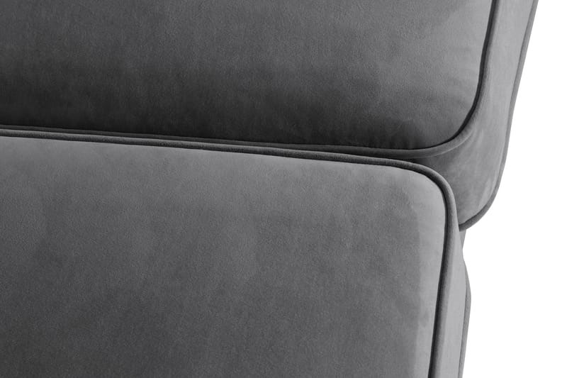 Howard soffa utan divan & schäslong Bloomington Howard Classic Sammetssoffa 3,5-sits Vera 2, Grå Sammet - Möbler - Soffa - 3 sits soffa