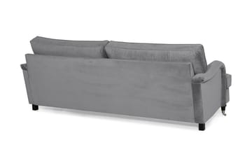 Howard soffa utan divan & schäslong Bloomington Howard Classic Sammetssoffa 3,5-sits Vera 2, Grå Sammet - Möbler - Soffa - 3 sits soffa