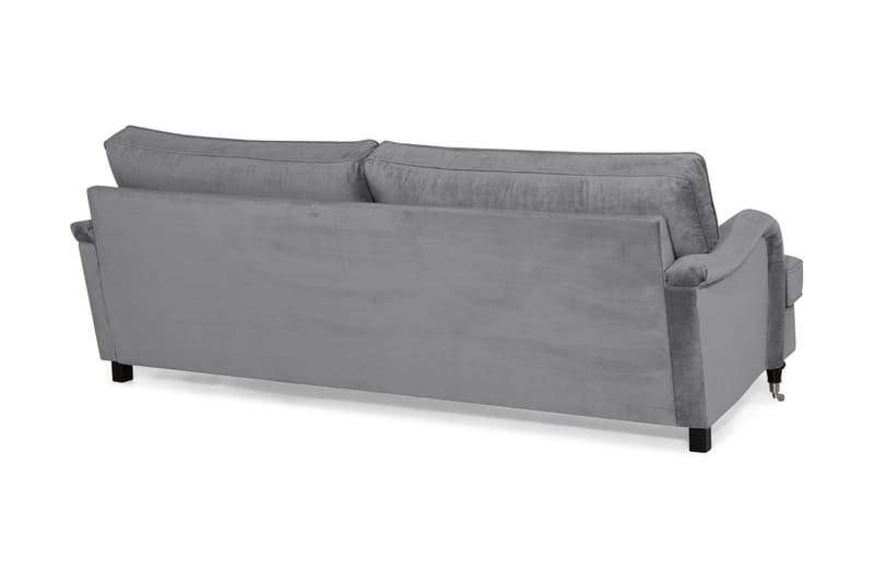 Howard soffa utan divan & schäslong Bloomington Howard Classic Sammetssoffa 3,5-sits Vera 2, Grå Sammet - Möbler - Soffa - 3 sits soffa