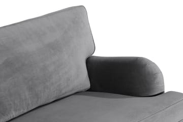 Howard soffa utan divan & schäslong Bloomington Howard Classic Sammetssoffa 3,5-sits Vera 2, Grå Sammet - Möbler - Soffa - 3 sits soffa