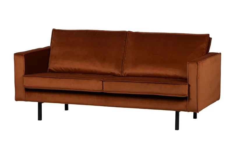Lissbon 2,5-sits Sammetssoffa - Rost - Möbler - Soffa - Sammetssoffa