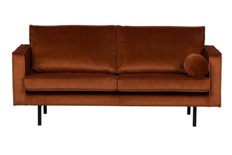 Lissbon 2,5-sits Sammetssoffa - Rost - Möbler - Soffa - Sammetssoffa