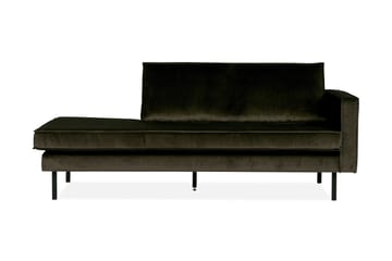 Lissbon 2-sits Höger Dagbädd med Divan och Öppen Sida i Sammet - Grön - Möbler - Soffa - Sammetssoffa