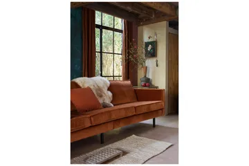 Lissbon 3-sits Sammetssoffa - Rost - Möbler - Soffa - Sammetssoffa