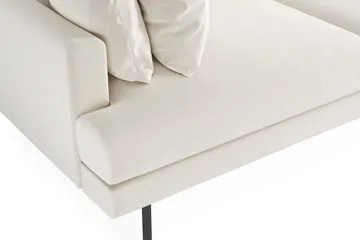 Menard 4-sits Djup Sammetssoffa - Krämvit - Möbler - Soffa - Sammetssoffa