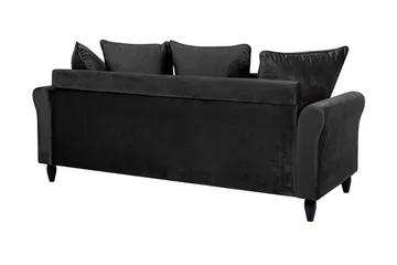 Paretti Soffa Sammet - Svart - Möbler - Soffa - Sammetssoffa
