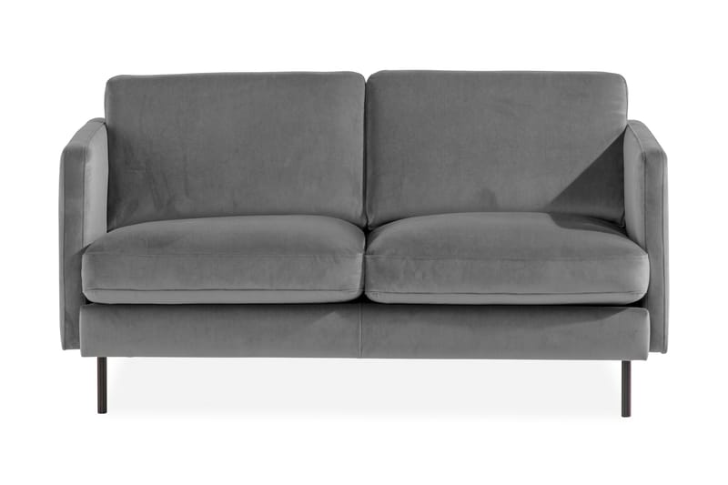 Teodin Sammetssoffa 2-sits - Ljusgrå - Möbler - Soffa - Sammetssoffa