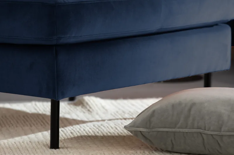 Teodin Sammetssoffa 3-sits - Blå - Möbler - Soffa - Sammetssoffa