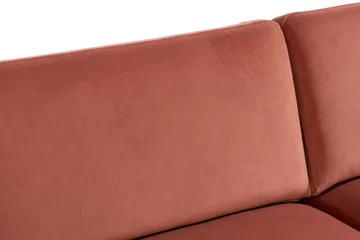 Teodin Sammetssoffa 3-sits - Rosa - Möbler - Soffa - Sammetssoffa