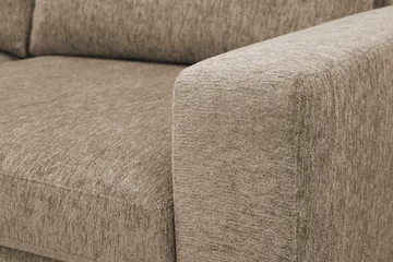 Scandi Djup 3-sits Soffa i Chenille - Mörkbeige - Möbler - Soffa - Sammetssoffa
