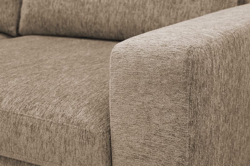 Scandi Djup 3-sits Soffa i Chenille - Mörkbeige - Möbler - Soffa - Sammetssoffa