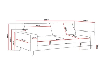 Scandi Djup 3-sits Soffa i Chenille - Mörkbeige - Möbler - Soffa - Sammetssoffa