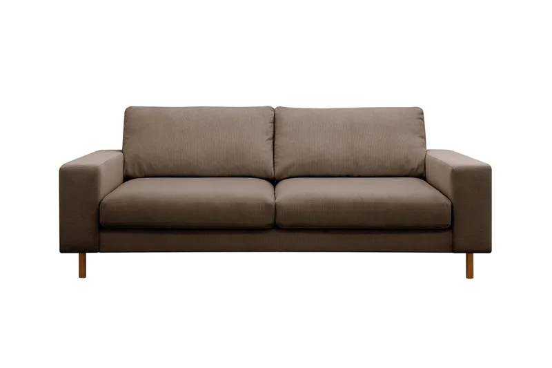 Scandi Djup 3-sits Soffa i Manchester - Brun - Möbler - Soffa - 3 sits soffa