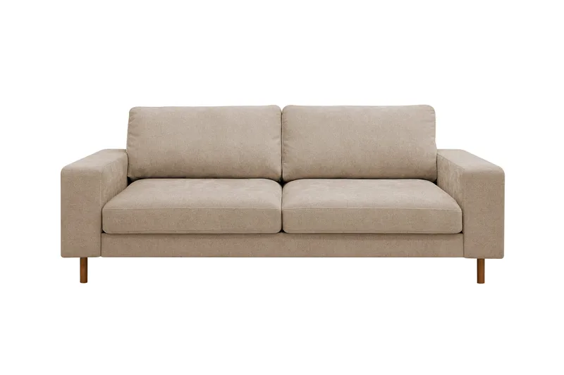 Scandi Djup 3-sits Soffa i Tyg - Beige - Möbler - Soffa - 3 sits soffa