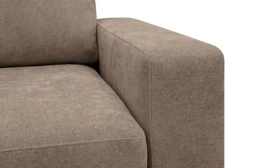 Scandi Djup 3-sits Soffa i Tyg - Mörkbrun - Möbler - Soffa - 3 sits soffa