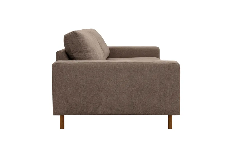 Scandi Djup 3-sits Soffa i Tyg - Mörkbrun - Möbler - Soffa - 3 sits soffa