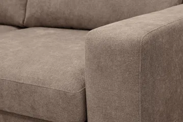 Scandi Djup 3-sits Soffa i Tyg - Mörkbrun - Möbler - Soffa - 3 sits soffa