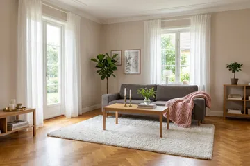 Scandi Djup 4-sits Soffa i Chenille - Grå - Möbler - Soffa - Sammetssoffa