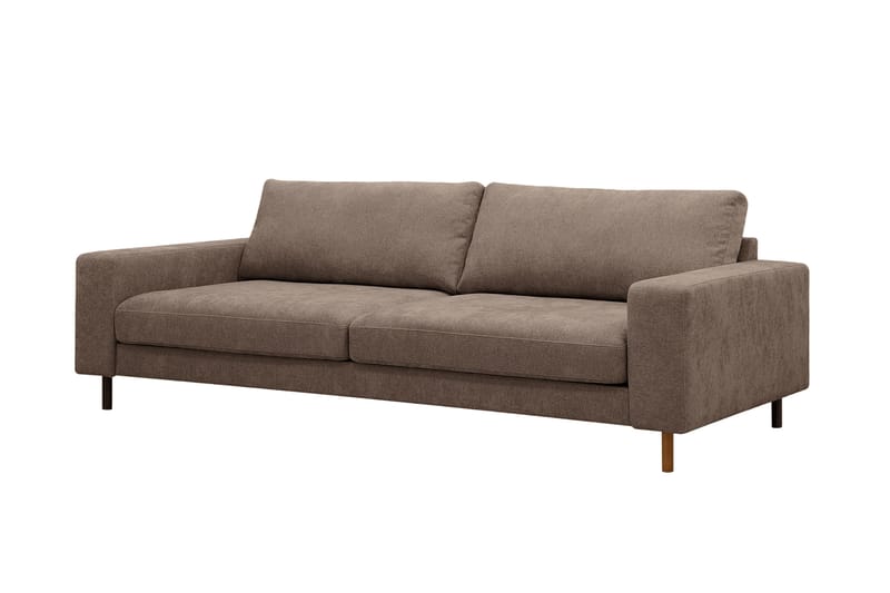 Scandi Djup 4-sits Soffa i Tyg - Mörkbrun - Möbler - Soffa - 4 sits soffa