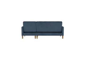 Schäslong Lilly Blå, Sammet - Blå, Sammet - Möbler - Soffa - Divansoffor & schäslongsoffa