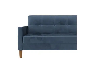 Schäslong Lilly Blå, Sammet - Blå, Sammet - Möbler - Soffa - Divansoffor & schäslongsoffa