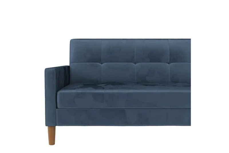 Schäslong Lilly Blå, Sammet - Blå, Sammet - Möbler - Soffa - Divansoffor & schäslongsoffa
