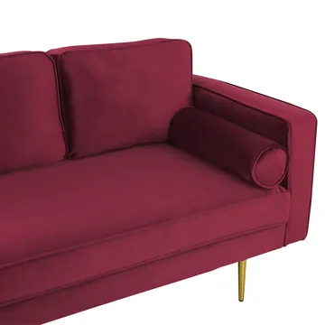 Schäslong Miramas Högervänd - Mörkröd - Möbler - Soffa - Dagbäddar