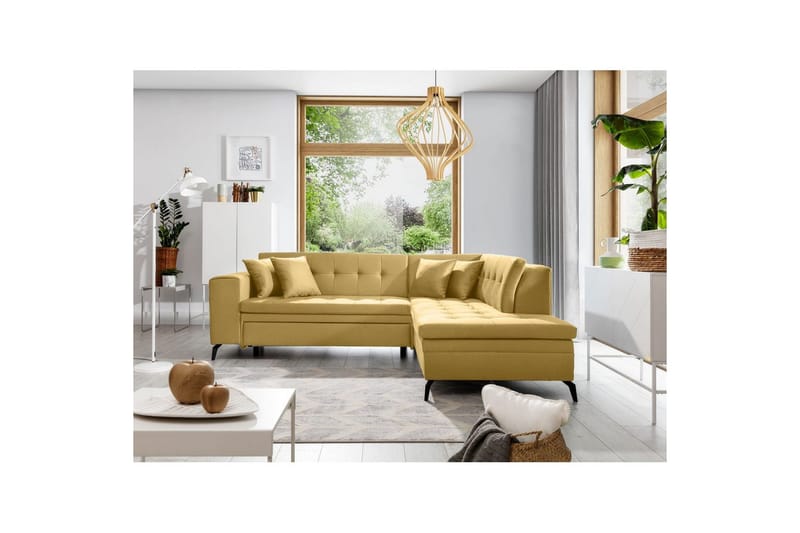 Sektion Eltap Lanvin 260x210x93 cm - Savoi 45, Gul, Höger - Möbler - Soffa - Bäddsoffa